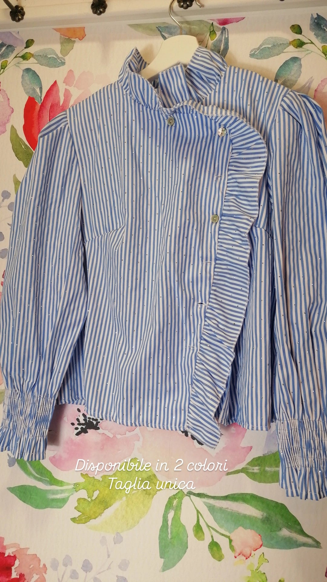 Camicia a righe con brillantini