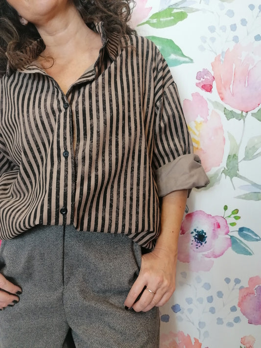 Camicia righe vellutino