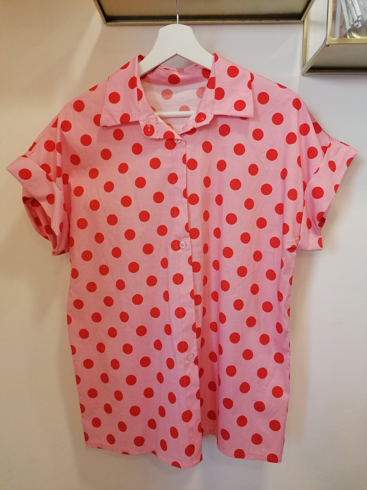 Camicia cotone a pois