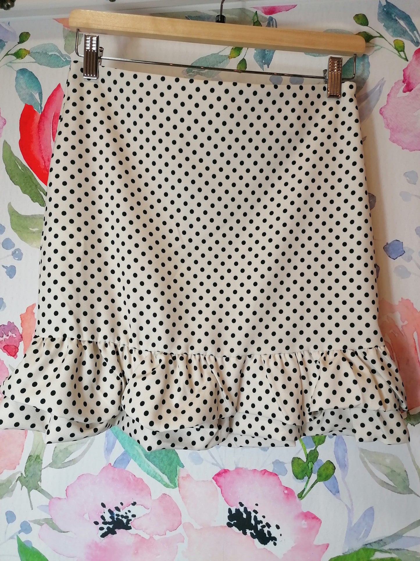 Mini gonna pois panna