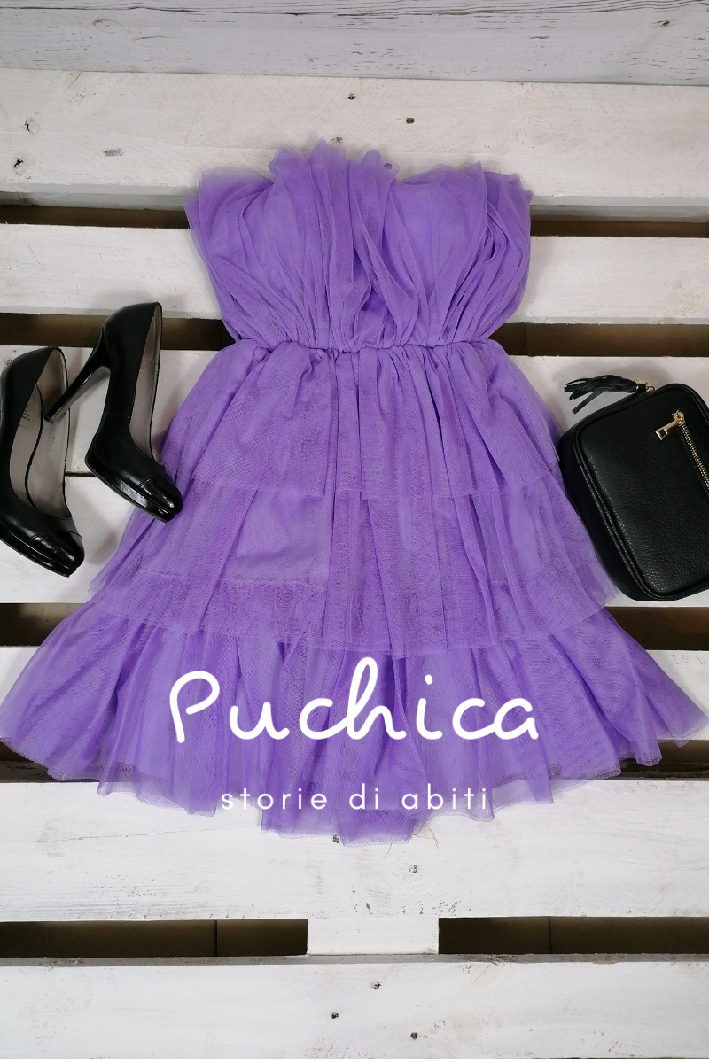 Abito corto in tulle