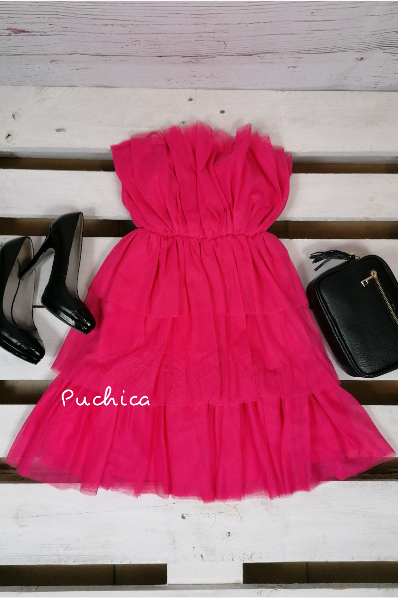 Abito corto in tulle