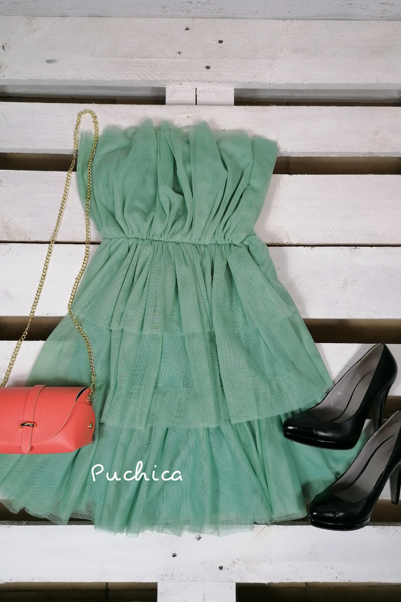 Abito corto in tulle