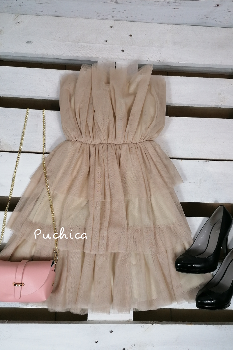 Abito corto in tulle
