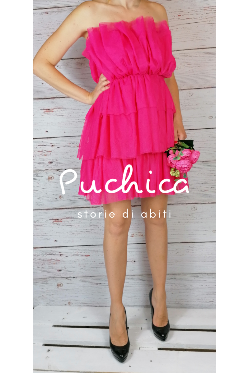 Abito corto in tulle