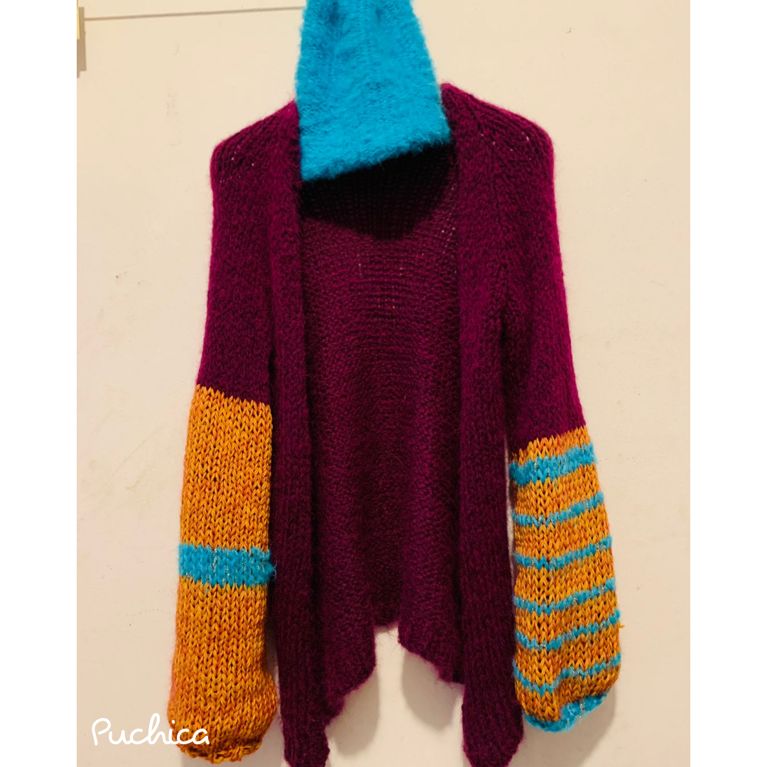 Maxi cardigan fatto a mano