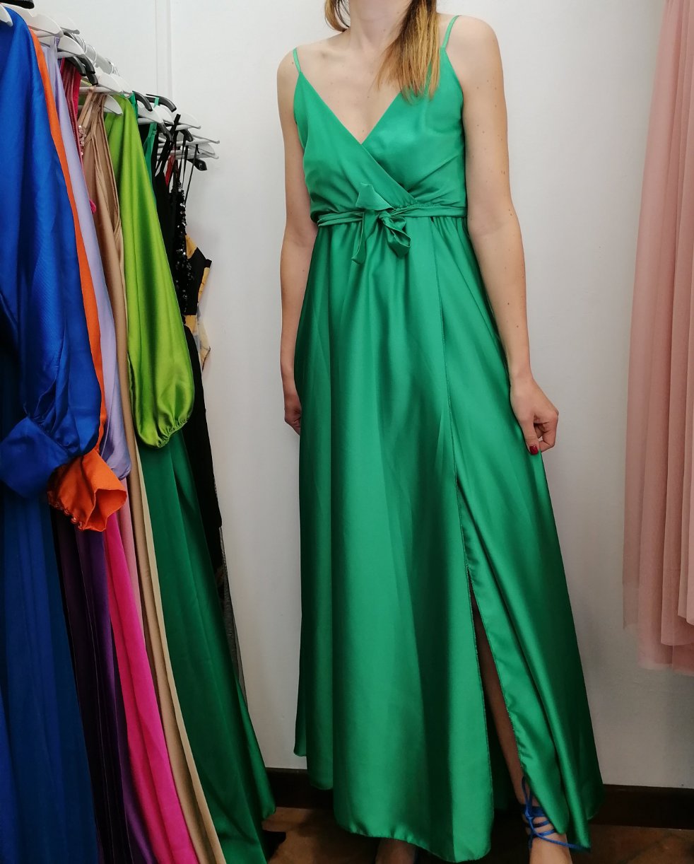 Long dress MARTINA in raso