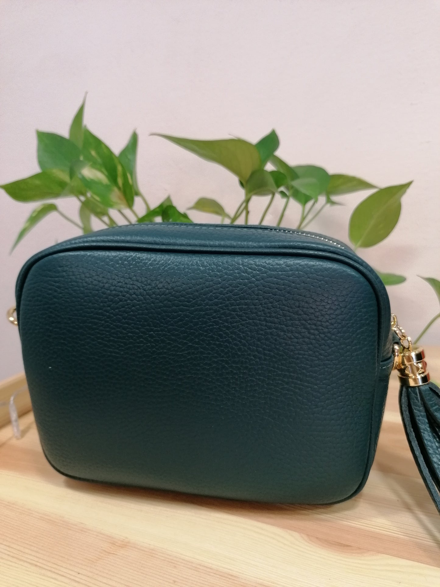 QUADROTTA MEDIA Borsa a tracolla in pelle