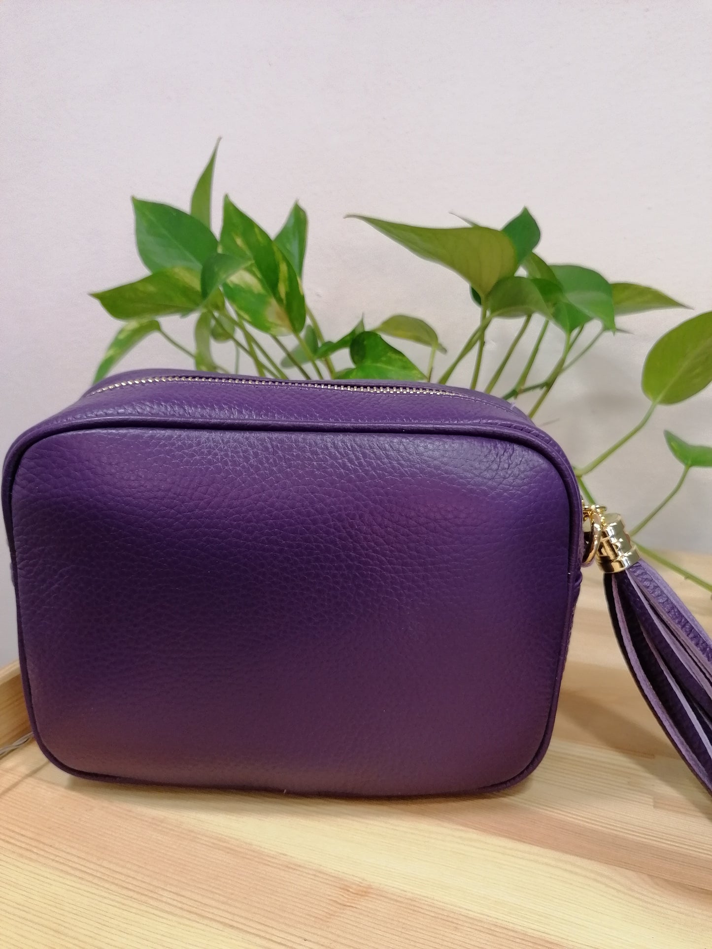 QUADROTTA MEDIA Borsa a tracolla in pelle